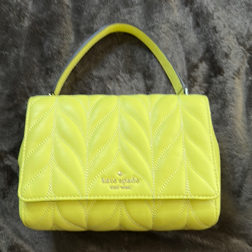 Nwot -Kate Spade Briar Lane Yellow Quilted Crossbody Bag